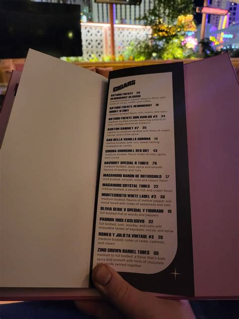 rhumbar tropical ultra lounge menu